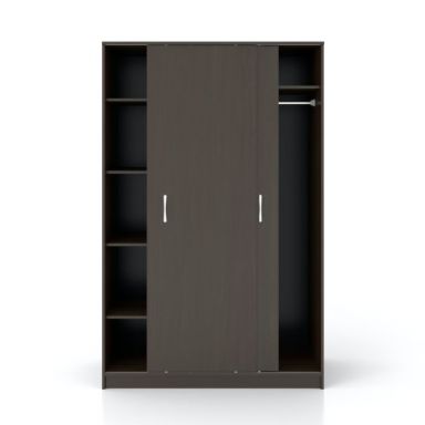 Dark Wood Dual-Sided Cabinet