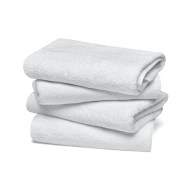 Family Set of Four Clean Linen White Towels