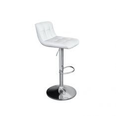 Leather and Chrome Bar Stool - Set of 4