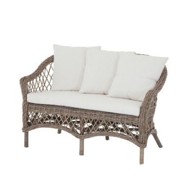 Wicker Loveseat with Washable Covers