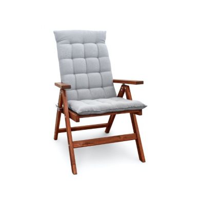 Wood Accent Outdoor Chair with Cushioned Cover